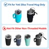 Prurex Replacement Lid for YETI Rambler 20oz Travel Mug Stronghold