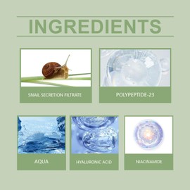 Advanced Snails Muzin 96 Power Essence, Snail Secretion, Skin Regeneration Serum, Pigment Spot and Ageing Serum Natural Moisturiser, Suitable for All Skin Types