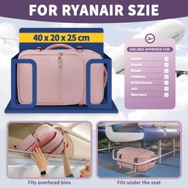 ETRONIK for Ryanair Cabin Bags 40x20x25 Underseat Cabin Bag, Travel Backpack Womens with TSA Approved, Hand Luggage Carry on Bag with 14 inch Laptop, Rucksack Backpack for Travelling Flight Work, Pink