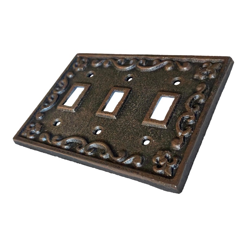 Lulu Decor, Fleur De Lis Cast Iron Switch Plate in