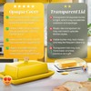 Ceramic Yellow Butter Dish and Lid Cover - Butter Storage