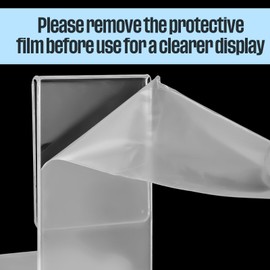 Geetery 100 Pcs 4 x 6 Inch Acrylic Sign Holder Bulk Clear Plastic Picture Photo Frames, Menu, L Shape Table Desktop Display for Restaurant Wedding Office School Store Home