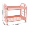 QUMENEY Desktop Rack Cosmetic Stationery Storage Holder, 2-Tier Multifunctional Plastic