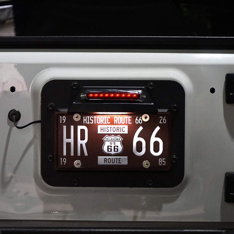 Hooke Road Wrangler Spare Tire Delete License Plate Relocation Kit