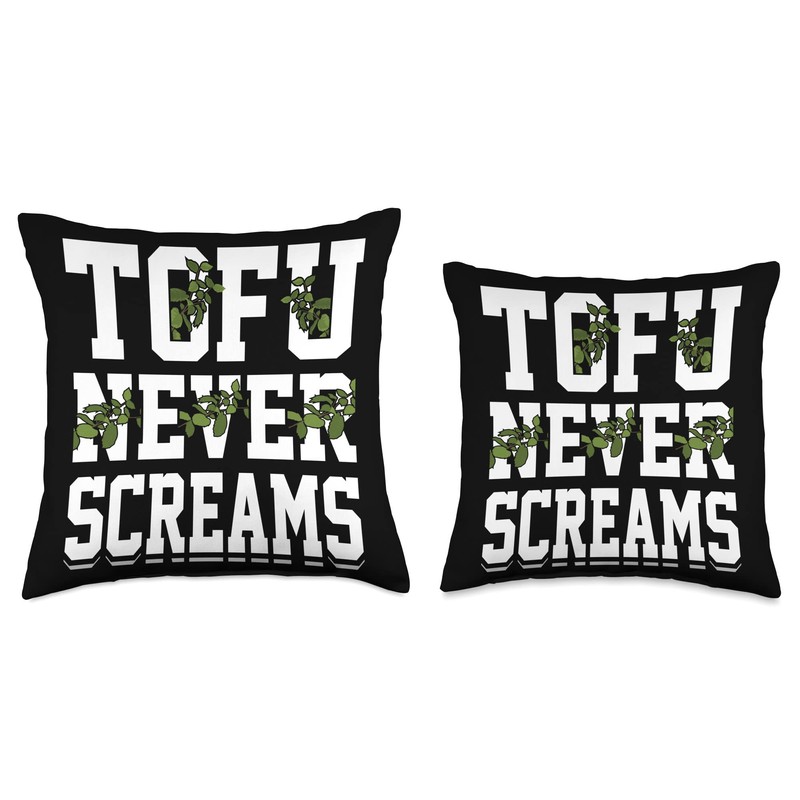 Tofu Never Screams Throw Pillow