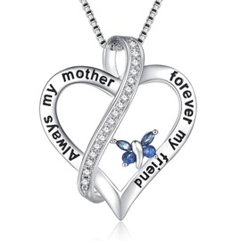 To My Daughter Necklace, Mom Necklace for Women, Mom And Daughter Necklace for Mom Jewelry, Daughter Gifts from Mom Necklace, Mother Love Mother Necklace, Forever And Always Mom Daughter Necklace