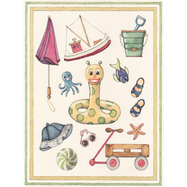 Buyartforless CANVAS Pool Float And Beach Toys by Karyn Frances