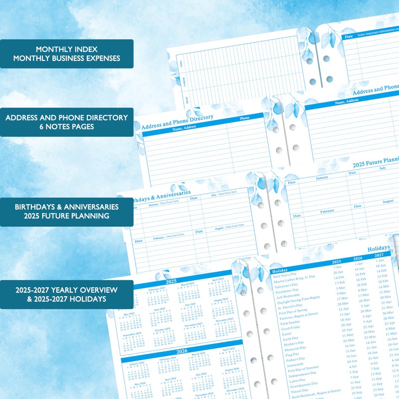 Planner Refills 2025-2026 - JUL 2025 - JUN 2026, 2025-2026