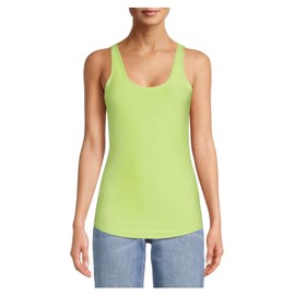 No Boundaries Juniors Scoop Neck Tank (S-3-5,Glow Stick)