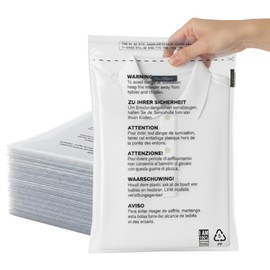 Clear Transparent Self Seal Garment Clothes Bags 9" x 12", 100 Bags