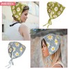 6 Pcs Floral Hair Bandanas, Crochet Daisy Bandanas Triangle Head
