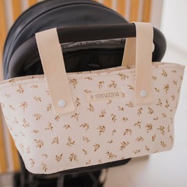 MIMUSELINA Bebe Bread Bag, Baby Bag with Practical and Functional Design, Zip and Adjustable Strap, Changing Bag for Walking with Your Baby, natural, Elegant