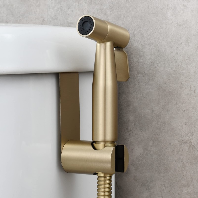 Hand Shower Holder Brushed Gold, Biveah Stainless Steel Toilet Tank