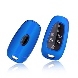 GAFAT Hyunda-i Tucson NX4 / Ioniq 5 / Nexo/Sante Fe 2021 2022 2023 2024 Key Case, Car Remote Controls Protective Case, TPU Silica Gel Car Key (Blue)