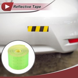 HEROFFIX 1 Pc Safety Warning Reflective Tape Increased Visibility Reflective Strips 32.81ft x 1.97" Green PVC