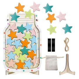 Reward Jar for Kids – Star Jar Reward System, Behavior Classroom Incentive Jar with Fun Star Chart, Reward Home Kids Incentive Good Home Training for Boys Girls