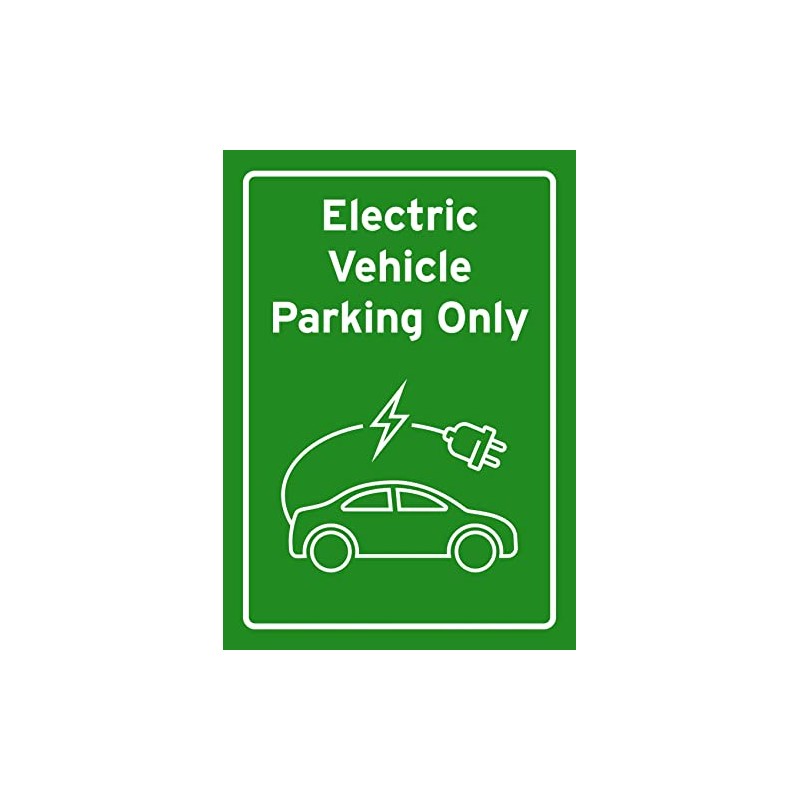 Classic Home Store Electric Vehicle Parking Only Green EV Car