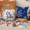 Ameyahud Merry Christmas Throw Pillow Covers Winter Holiday Snowflake Xmas