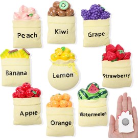 Relaxweex 9 Pcs Fruit Fridge Magnets Cute 3D Resin Fruit Food Refrigerator Magnets Bulk Funny Strawberry Orange Watermelon Patterns Fridge Decorative for Whiteboard Dishwasher Oven Maps