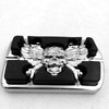 XKMT- Wing Skull Zombie Emblem Chromed Compatible With Touring Softail