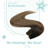YoungSee Invisible Wire Hair Extensions Dark Brown 14 Inch Wire