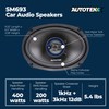 Hifonics Autotek Street Machine 6.5 Inch 3-Way Car Audio Universal