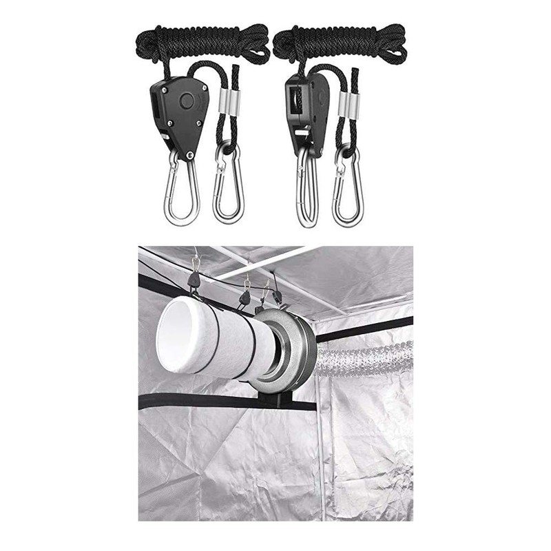 6 Pairs 1/8" Heavy Duty Ratchet Hangers, Adjustable Rope Hangers,