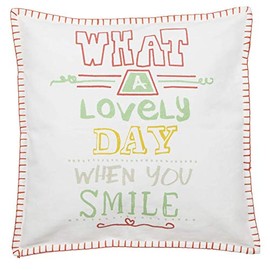 2LIF Cotton Decorative Cushion - Orange - 50 x 50 cm