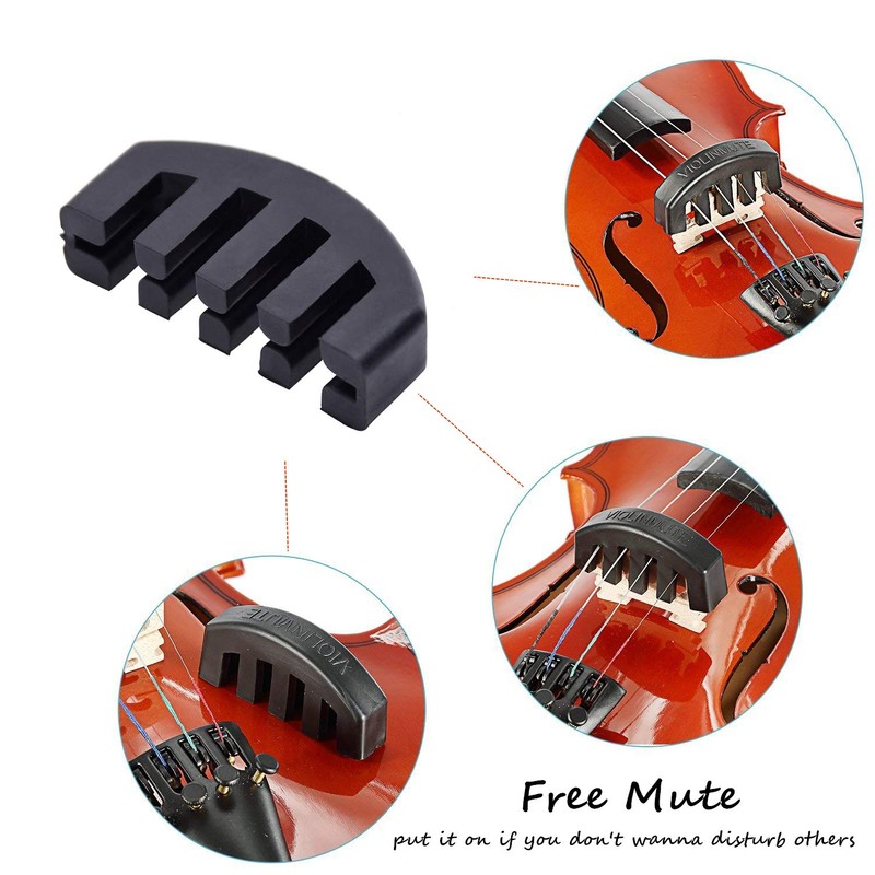SUEWIO Violin Shoulder Rest for 4/4-3/4 Size, with Collapsible and