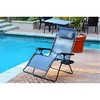 Oversized Zero Gravity Chair with Sunshade and Drink Tray -