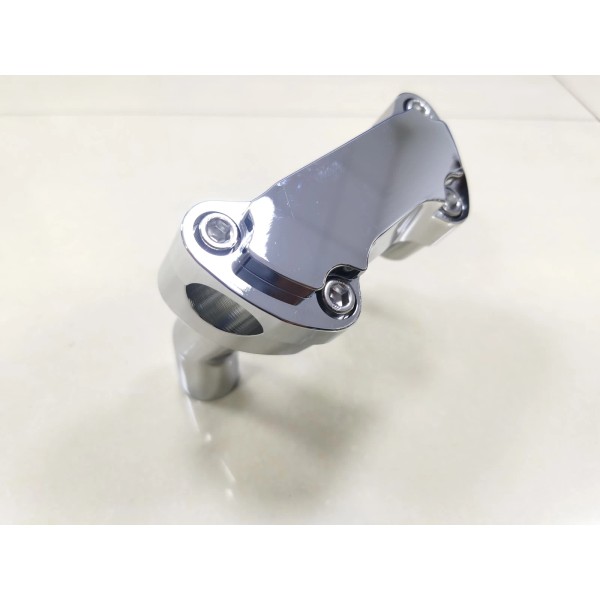 Unbranded Chrome 3.5" Pullback Handlebar Risers Top Clamp For Harley