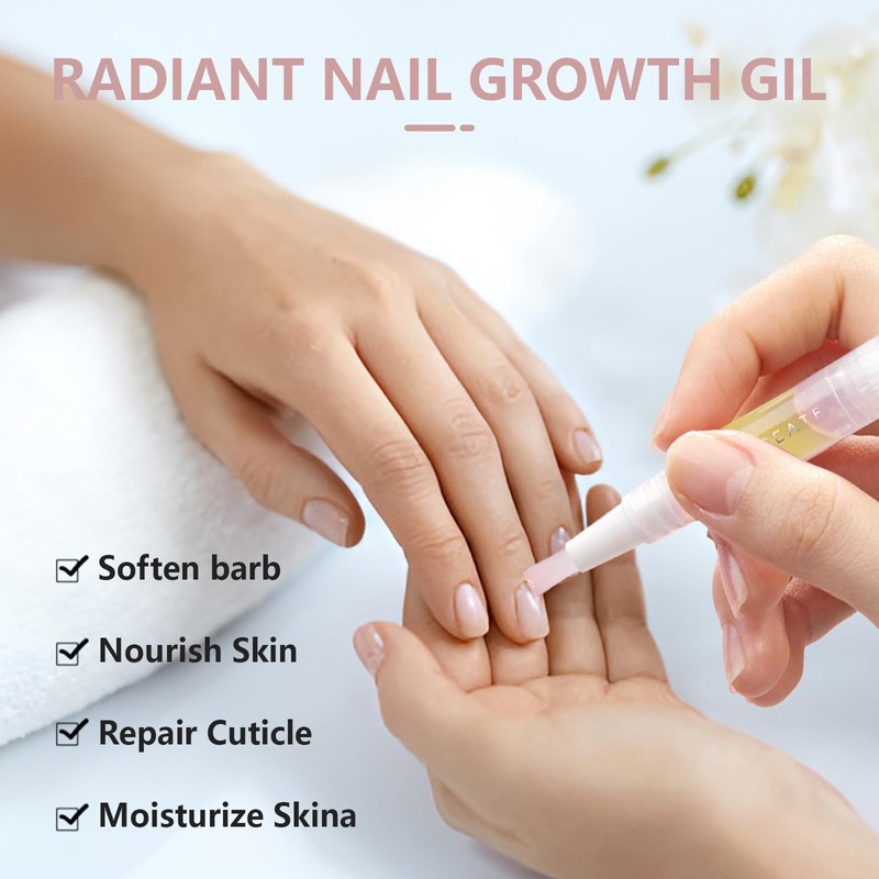 Nail Growth Oil Pen, Nail Strengthener and Hardener for Damaged,