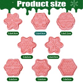 Christmas cookie cutters, 3D, snowflake cookie cutter, snowflake shapes, Christmas cookie cutter set, fondant cookie cutter Christmas