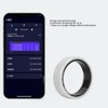 Smart Ring White BT IP68 Waterproof Rechargeable Pedometer Sleep Tracking
