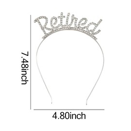 Retired Headband Retirement Party Supplies Hair Accessories for Women Retired Tiara Hairband Retired Gifts for Grandma Mother Aunt