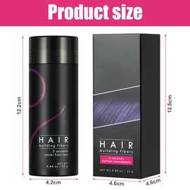 Scattered Hair for Hair Thickening, 25 g Hair Powder, Full Hair in Seconds, Men and Women, Naturally Invisible Roots Powder, Hair Loss and Light Hair Powder (Grey)