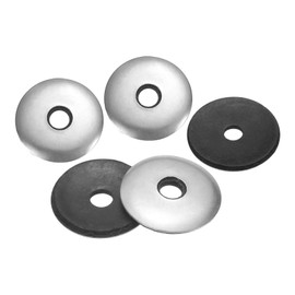uxcell 100Pcs #14 x 1 Sealing Washers, 304 Stainless Steel EPDM Bonded Neoprene Rubber Washers for Screws Bolts, Silver&Black