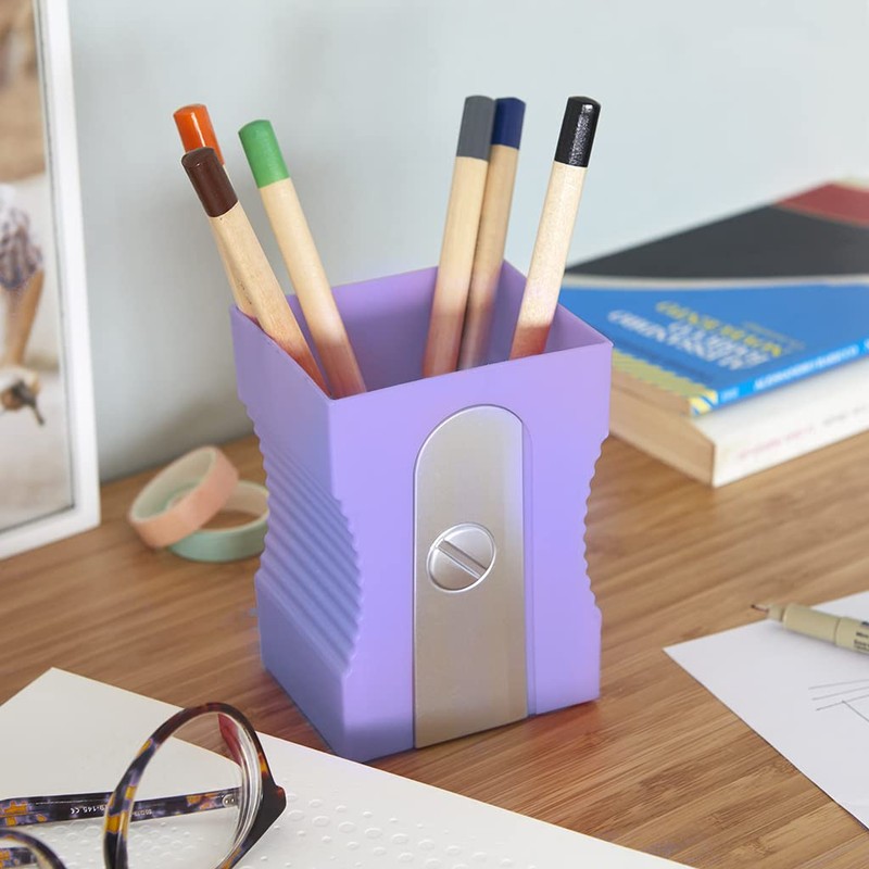 balvi Pencil Holder Sharpener Colour Mauve Keep Your Desk Organized