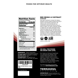 Terrasoul Superfoods Organic Reishi Mushroom Powder (4:1 Extract), 5.5 Oz, Immune Support, Stress Relief, Better Sleep, Embrace The Power of Adaptogenic Mushrooms