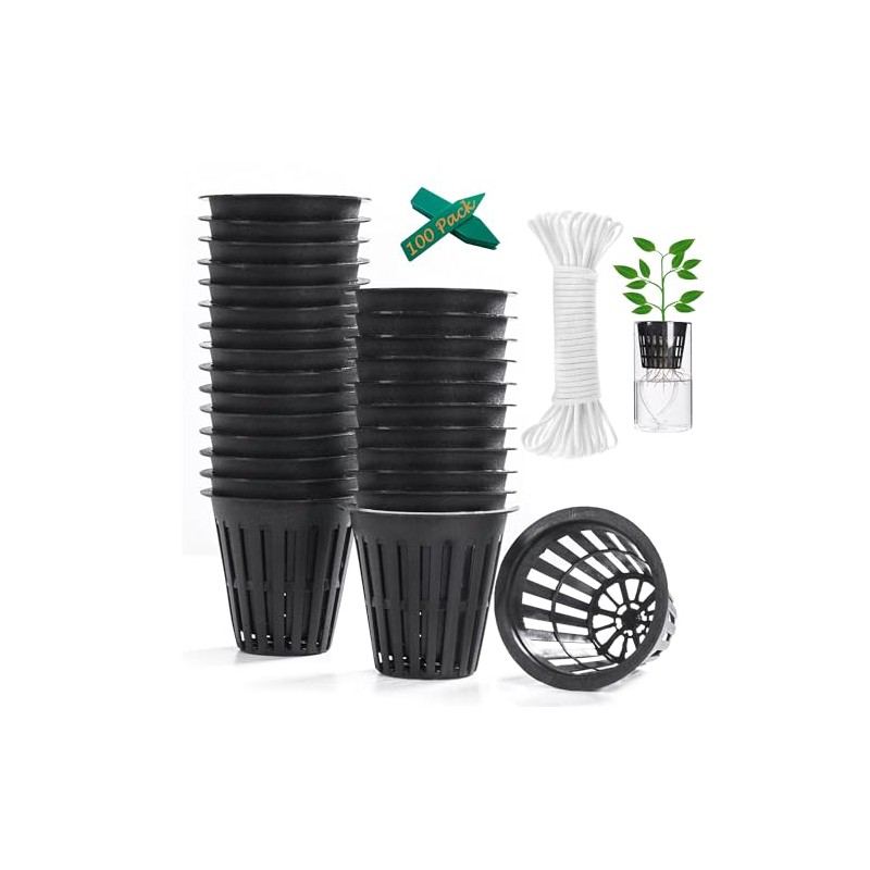 ORIMERC 2-Inch Net Pots for Hydroponics - 100 Pack with