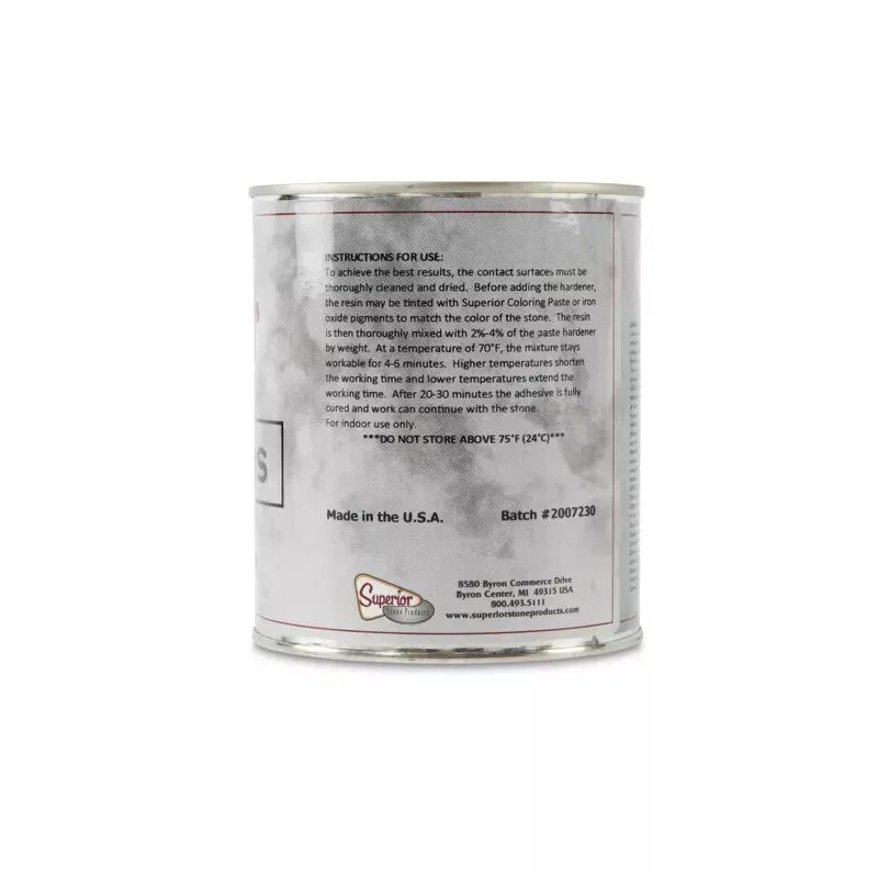 Superior Polyester Adhesive - Travertine Filler - Quart