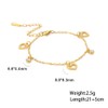 Amaxer Adjustable Stainless Steel Heart Ankle Bracelet with Rhinestone Charm
