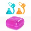 ChooMee SoftSip Food Pouch Tops | Purple Case, Orange Aqua