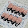 Lace drop handmade nail tip. Pedi tip - Oval /