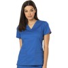 Dickies Women's V-Neck Top, Royal, Small