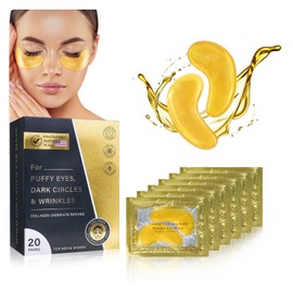 Eye Mask Patches - Under Eye Patches for Puffy Eyes and Dark Circles with Hyaluronic Acid & Collagen 20 Pairs, Cooling Eye Care for Dark Circles & Wrinkles