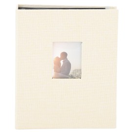 208 Pockets Photo Album for Mini 12 11 Camera, 3 Inch Cotton and Linen Card Album, Khaki Stamp Ticket Storage Book for Camera