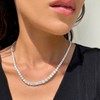 Roheafer Tennis Chain Iced Out, 5A Cubic Zirconia Necklaces for