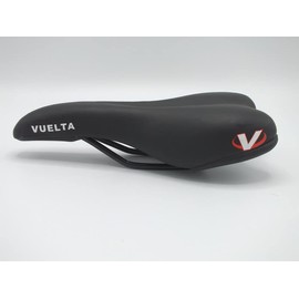 Economy Vuelta Road Bike Saddle with Comfort Groove Unisex Black Road Hybrid Bicycle
