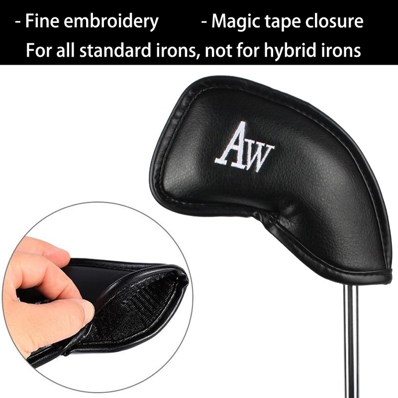 KFYIOE Golf Iron Head Covers (12-Pack) Synthetic Leather Waterproof Club